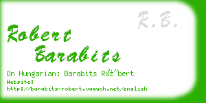 robert barabits business card